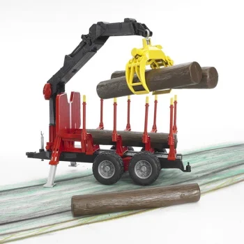 Bruder prikolica sa kašikom za drva i stablima 022525-3 Bruder prikolica sa kašikom za drva i stablima 022525-3